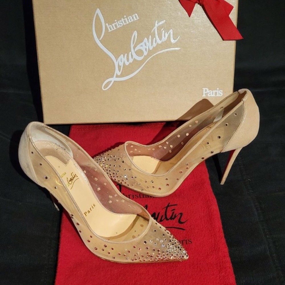 ❌SOLD❌ EUC Louboutin Follies Strass, size 38
